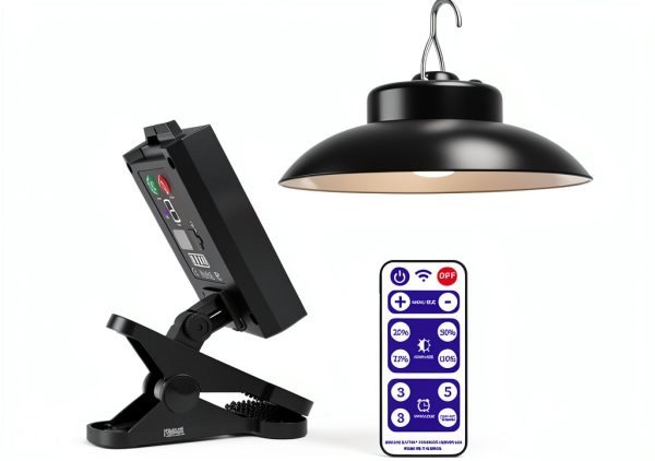 Hot6sl Solar Umbrella Light Black Plastic LED Outdoor-1