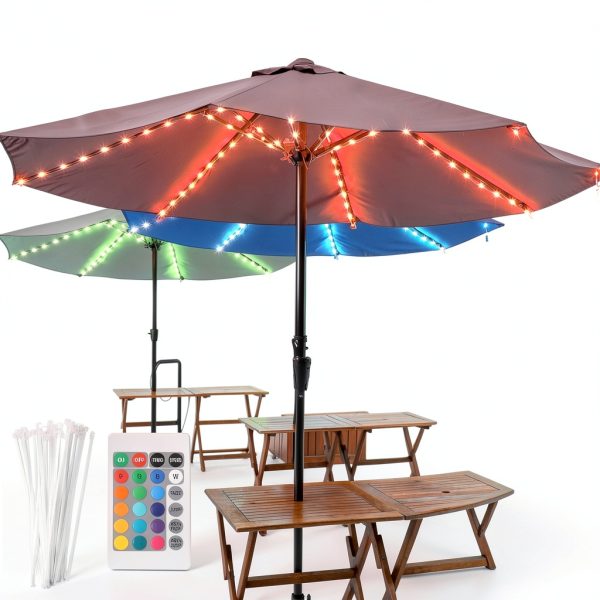 Enhon Patio Umbrella Lights Remote Control Timer Function-1