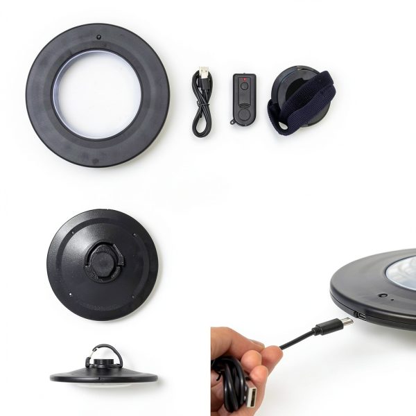 Patio Umbrella Light Black Modern LED Battery Powered-1