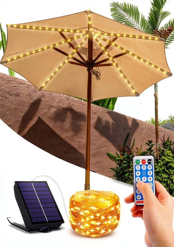 Lusta LED Solar Umbrella Lights Outdoor Patio Remote Control-0