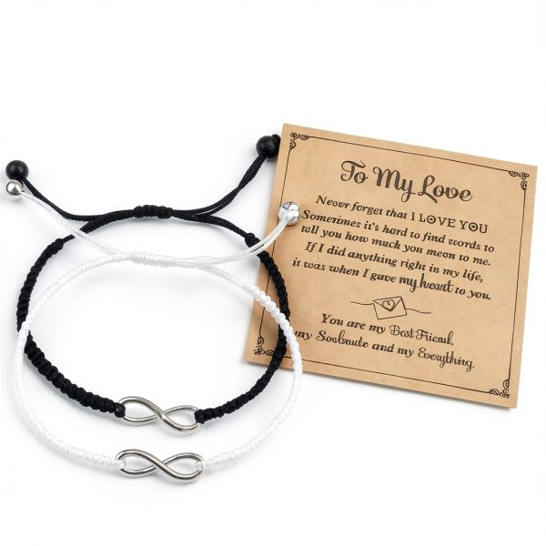 Couple Bracelets Infinity Love Stainless Steel Charm Unisex-4