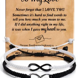 Couple Bracelets Infinity Love Stainless Steel Charm Unisex-0