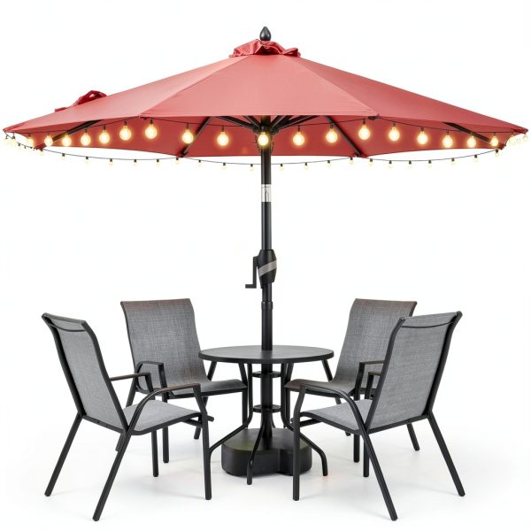 POOCCI Solar Umbrella Lights Remote Control Outdoor Patio-7