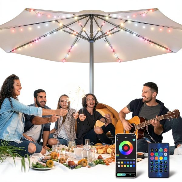 Gulfmew Patio Umbrella Lights App Control Color Changing-0