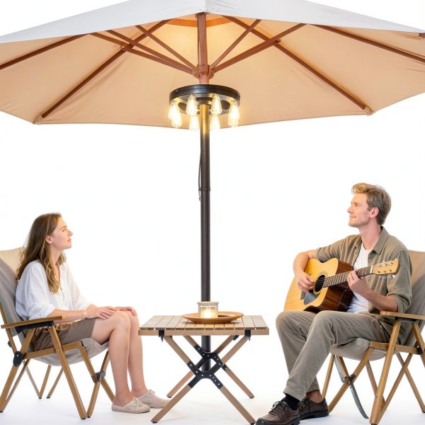 ALL FORTUNE Rechargeable Patio Umbrella Light with Timer-6
