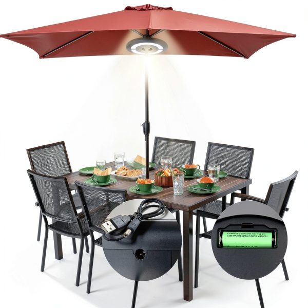 SKNOOY Patio Umbrella Light Rechargeable LED Outdoor-3