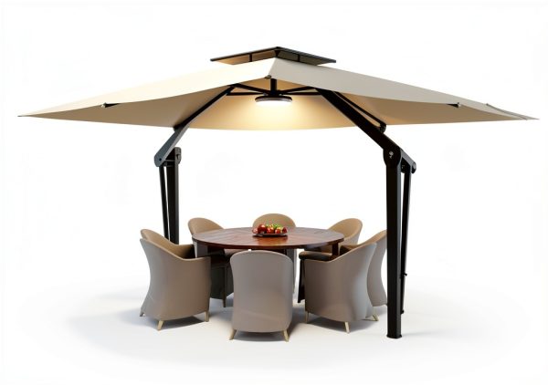 Patio Umbrella Light Black Modern LED Battery Powered-5