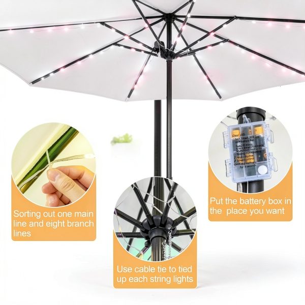 Gulfmew Patio Umbrella Lights App Control Color Changing-5