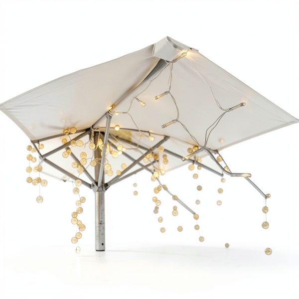 ALL FORTUNE Solar Umbrella Lights Warm White Outdoor Patio-3