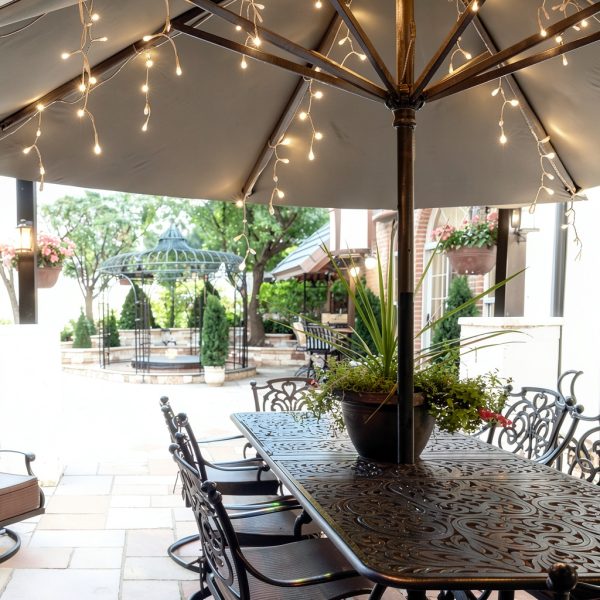 ALL FORTUNE Solar Umbrella Lights Warm White Outdoor Patio-5