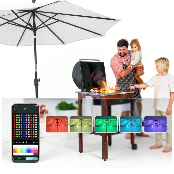 Gulfmew Patio Umbrella Lights App Control Color Changing-1