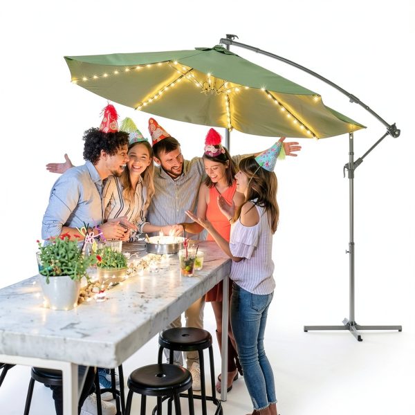 Enhon Patio Umbrella Lights Remote Control Timer Function-2