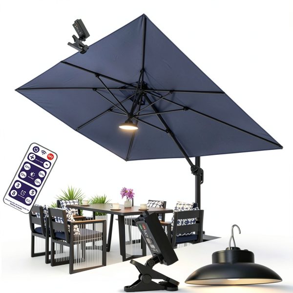 AnuirheiH Solar Umbrella Lights Waterproof Outdoor Patio-1