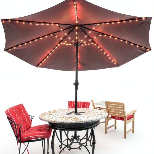 Enhon Patio Umbrella Lights Remote Control Timer Function-4