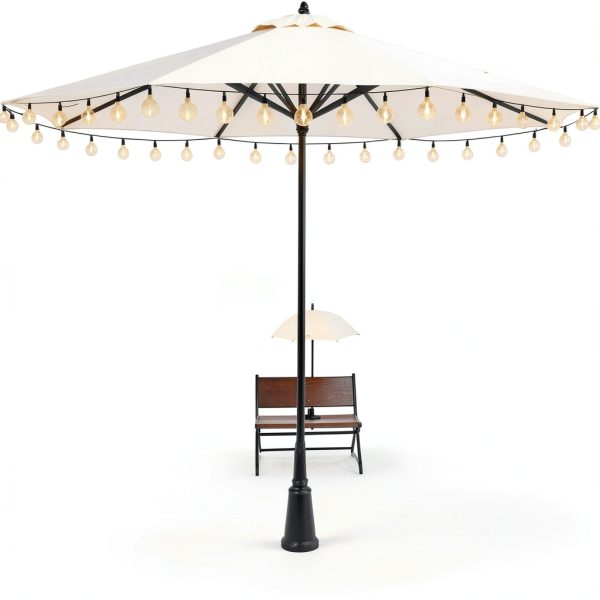 POOCCI Solar Umbrella Lights Remote Control Outdoor Patio-0