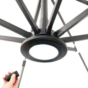 Patio Umbrella Light Black Modern LED Battery Powered-0