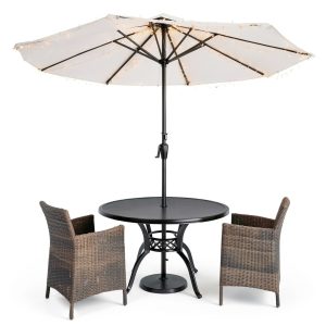 ALL FORTUNE Solar Umbrella Lights Outdoor Waterproof LED-0