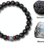 Volcanic Rock Moonstone Bracelet for Boys Handmade-1