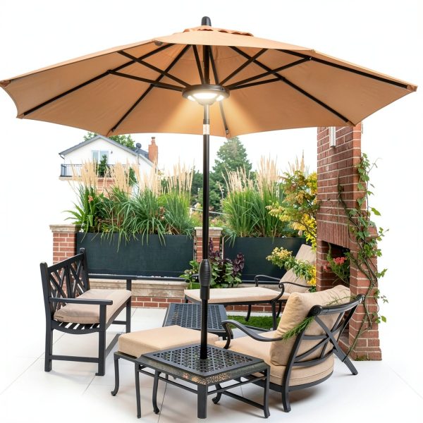 OYOCO Patio Umbrella Light Rechargeable LED Bright White-1