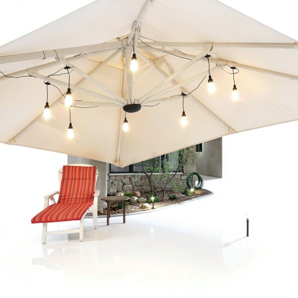 Polarfar Outdoor String Lights IP65 Waterproof Garden Decor-6
