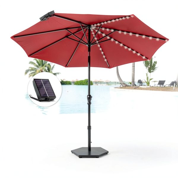 PULIVIA Solar Umbrella Lights 8 Modes Remote Control Outdoor-1