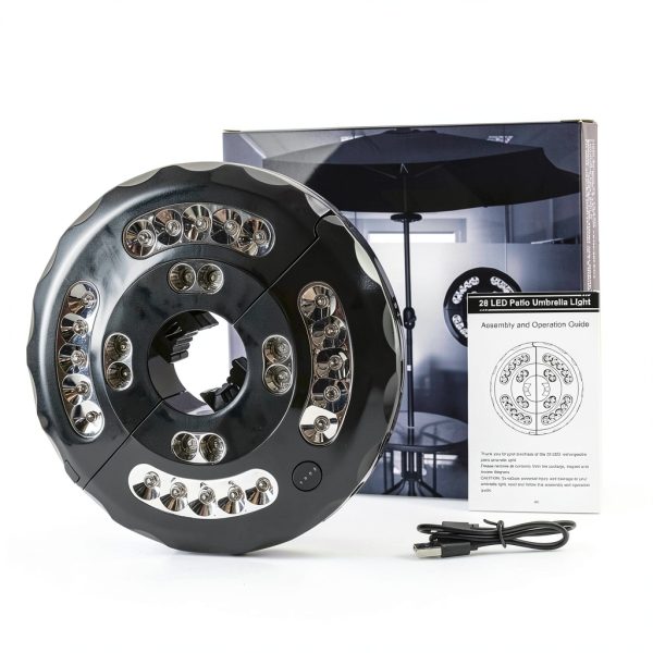 Stdlyxun LED Umbrella Light Rechargeable Outdoor Patio-6
