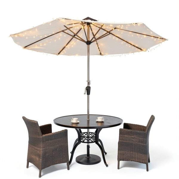 ALL FORTUNE Solar Umbrella Lights Outdoor Waterproof LED-5