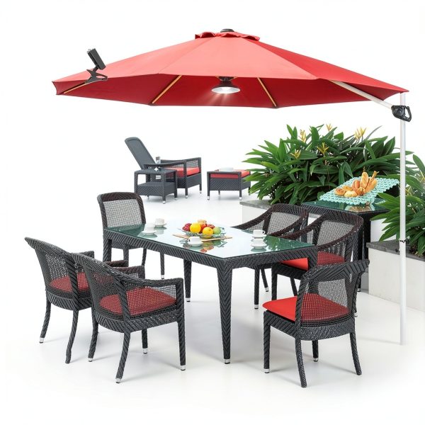AnuirheiH Solar Umbrella Lights Waterproof Outdoor Patio-4