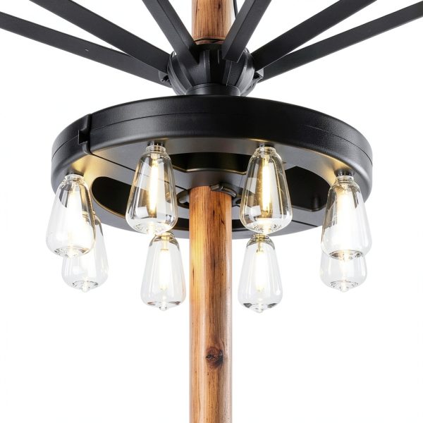 ALL FORTUNE Rechargeable Patio Umbrella Light with Timer-0