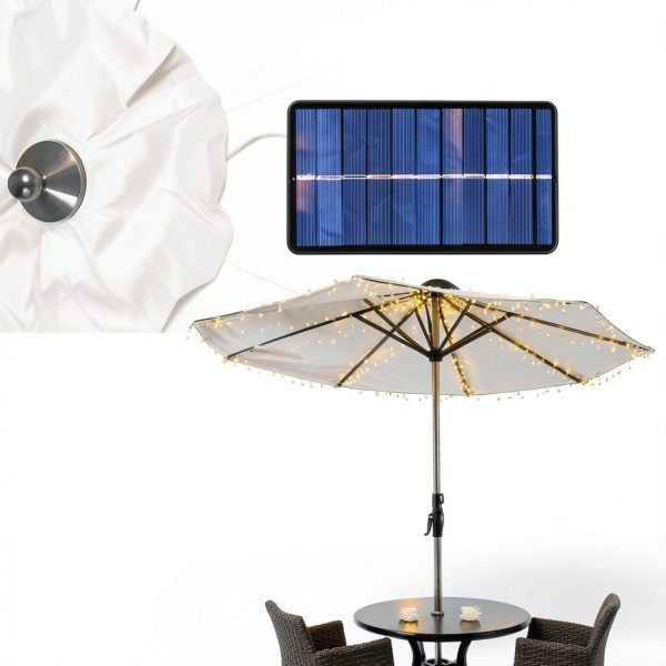 ALL FORTUNE Solar Umbrella Lights Outdoor Waterproof LED-4