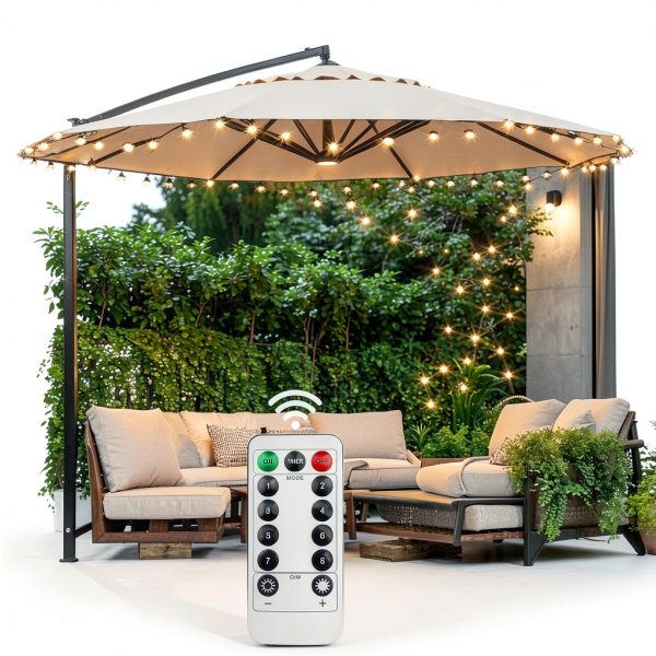 Patioman LED Umbrella Lights Waterproof Remote Control-4