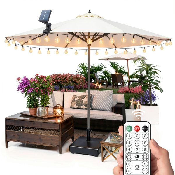 POOCCI Solar Umbrella Lights Remote Control Outdoor Patio-1