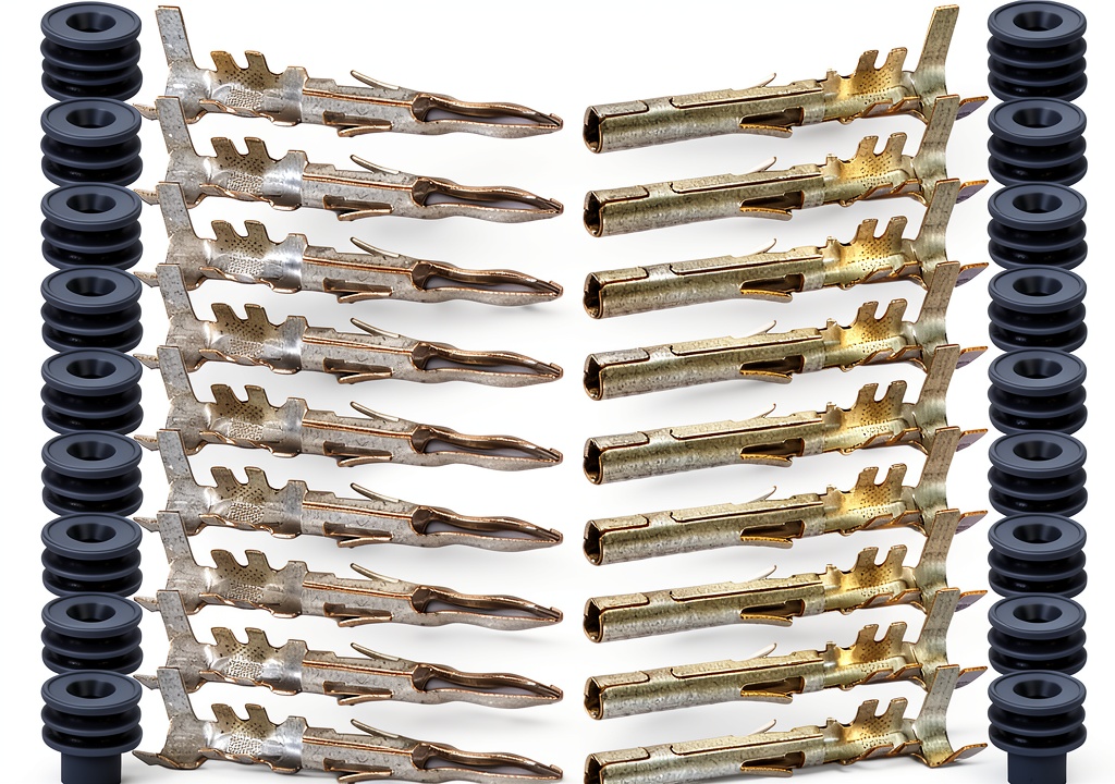 Weather-Pack terminals installed on an industrial control panel