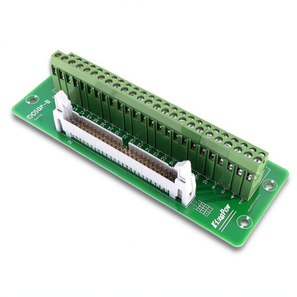 Molence IDC 50 Pin Breakout Board DIN Rail Mount 0.1" Pitch-1