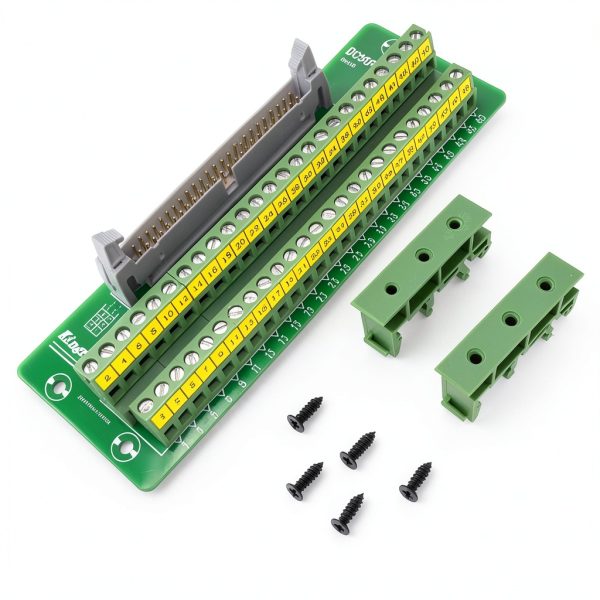 Molence IDC 50 Pin Breakout Board DIN Rail Mount 0.1" Pitch-0