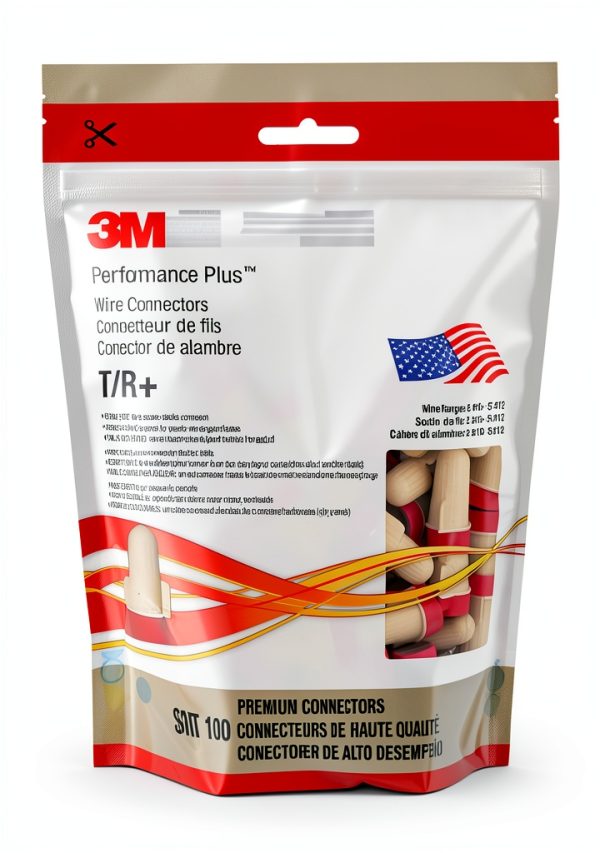 3M Performance Plus Wire Connector Tan/Red 100 ct Butt Terminal-0