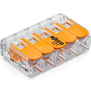 Wago 221-415 Orange Lever Terminal Block – Compact 2‑Wire Design-0