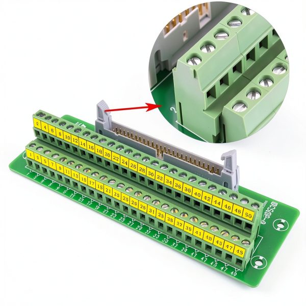 Molence IDC 50 Pin Breakout Board DIN Rail Mount 0.1" Pitch-2