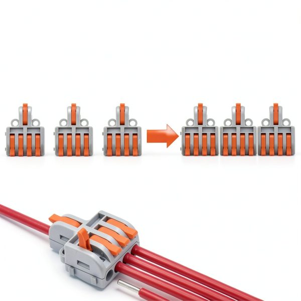 Lever Wire Connectors XALXMAW 10Pcs Quick Terminal Block 24-12 AWG-1