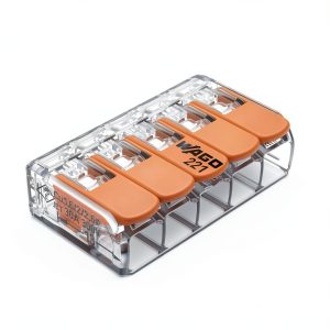 WAGO Lever Nuts Splicing Connector 5 Conductor 20-10 AWG Box 15pcs-0