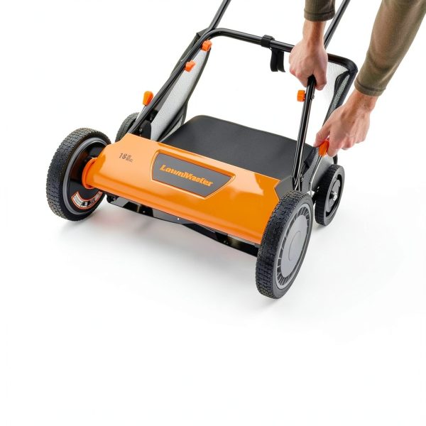 LawnMaster 18-Inch Push Reel Lawn Mower with 5 Steel Blades Manual-3
