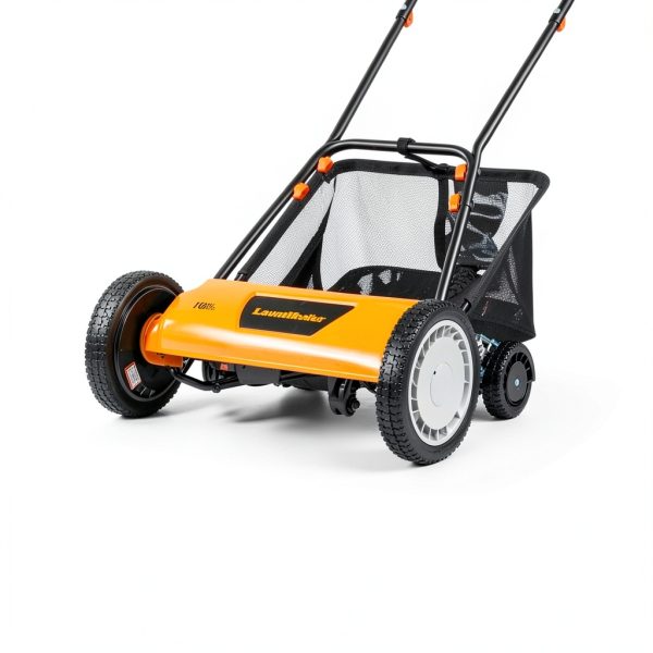 LawnMaster 18-Inch Push Reel Lawn Mower with 5 Steel Blades Manual-5