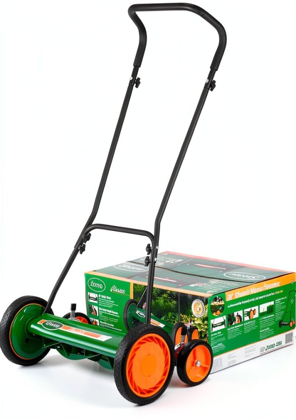 Scotts Outdoor Tools 20 Inch 5-Blade Reel Mower Green-7